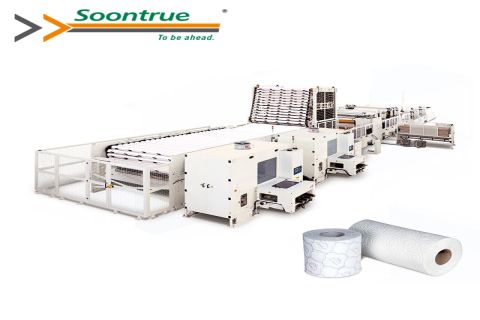 Soonture Manufacturing Full Automatic toilet roll tissue paper rewinding machine